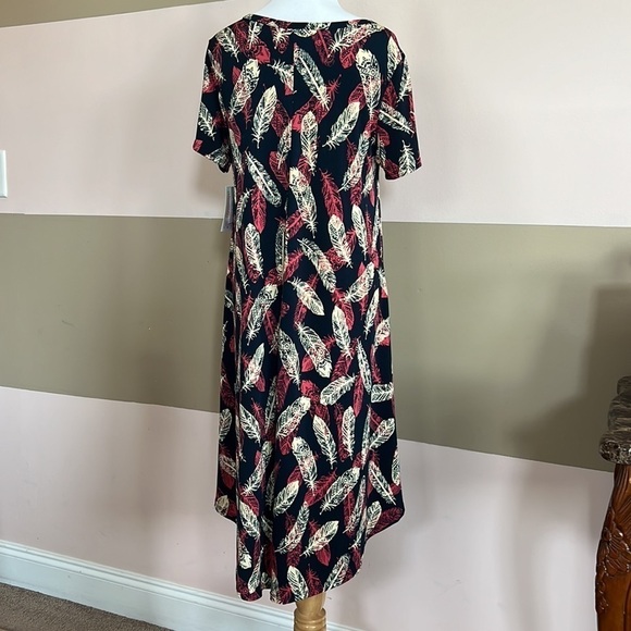 LuLaRoe Women's Cream and Navy Dress - Picture 5 of 7